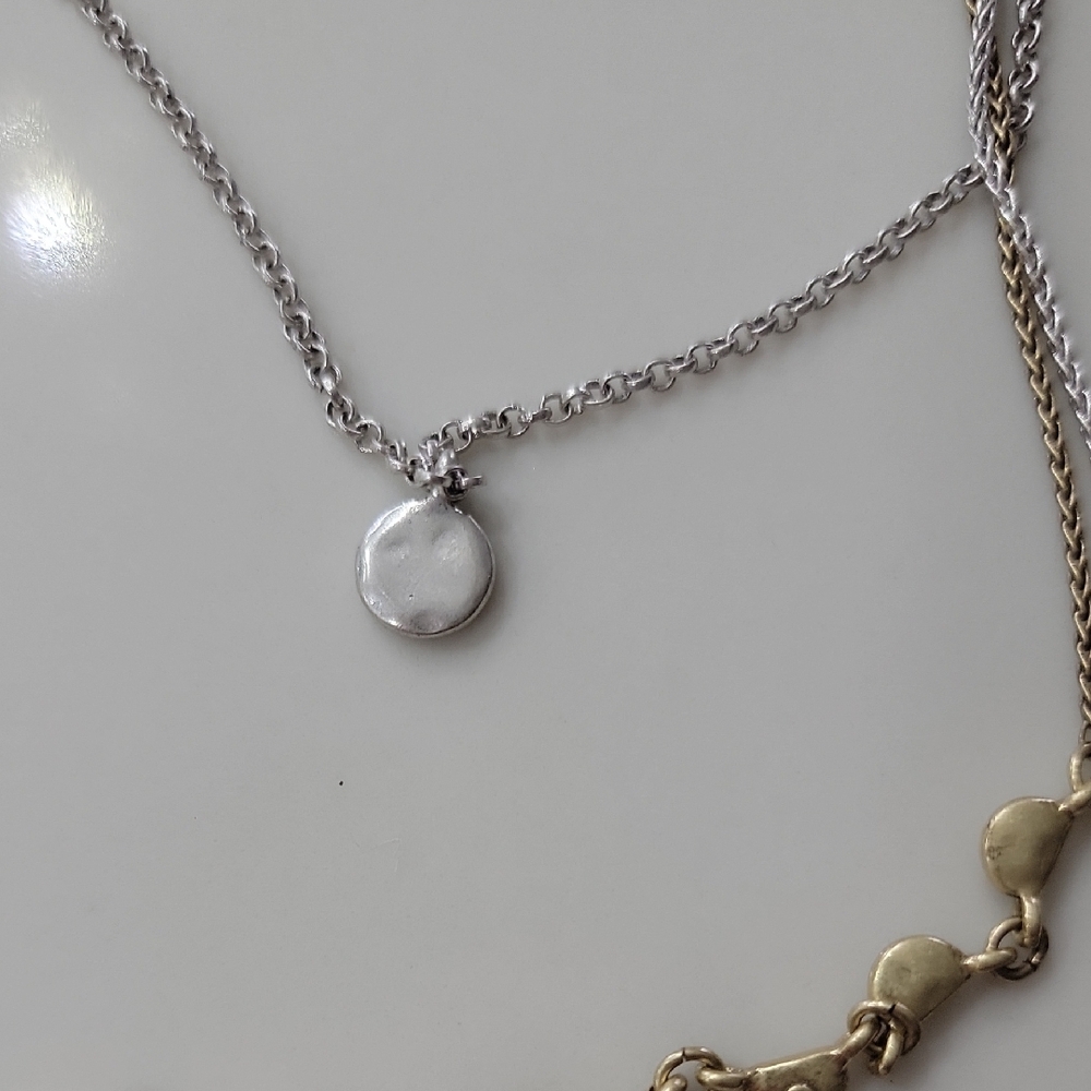 Lucky Brand Silver and Gold Layered Necklace - Picture 4 of 7